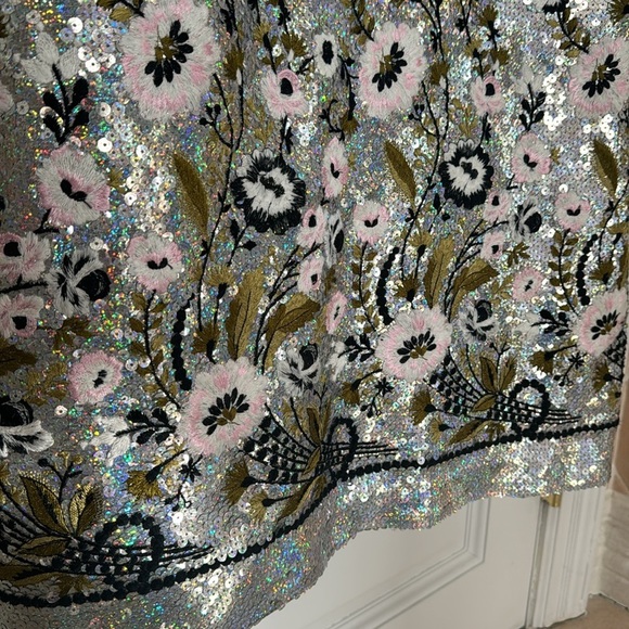 NEW Giambattista Valli Floral sequined embroidered gown Sz 44 - Picture 10 of 17